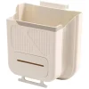 Soptunnor-Vikbar Hängande Papperskorg 21,6 x 20,3 x 12 cm Vit Plast Köksavfallsbehållare