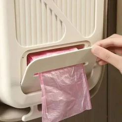 Soptunnor-Vikbar Hängande Papperskorg 21,6 x 20,3 x 12 cm Vit Plast Köksavfallsbehållare