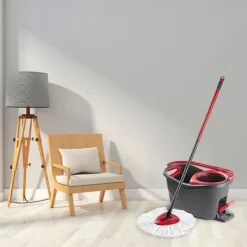 Städmoppar-Vileda adaptation/o-cedar Roterande Mopp Teleskopiskt skaft 3 Sektioner Mopp Mopp Mopplastbilar Rengöringsverktyg