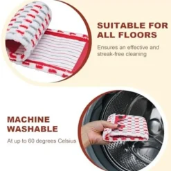 Städmoppar-Vileda Ultramax XL Mopp Refill 5-pack Mikrofiber Golvrengöringsdynor Kompatibla med Vileda{hw}