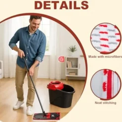 Städmoppar-Vileda Ultramax XL Mopp Refill 5-pack Mikrofiber Golvrengöringsdynor Kompatibla med Vileda{hw}