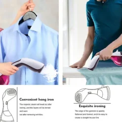 Ångtvättar-Violte Resesångare 1400W 20g/min S-TRAVEL - Bärbart Strykjärn Autonomi 11min (220mL) - Klar på 45s - Perfekt för Strykning under Resan