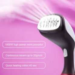 Ångtvättar-Violte Resesångare 1400W 20g/min S-TRAVEL - Bärbart Strykjärn Autonomi 11min (220mL) - Klar på 45s - Perfekt för Strykning under Resan