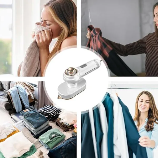 Strykjärn-(Vit) Bärbar Strykjärn, Liten Rotationsstrykjärn, W