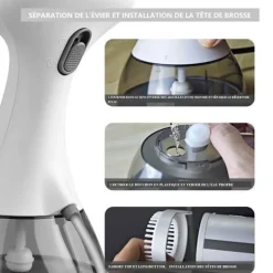 Generic Strykjärn-(Vit) Handhållen Klädångare, 1500W 300ML 130 Grader Vertikal Klädångare för Hemresor, Snabb Uppvärmning, Vit