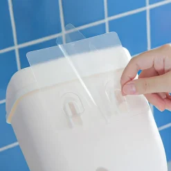 Soptunnor-Vit väggmonterad hushållspapperskorg grossist väggmonterad han