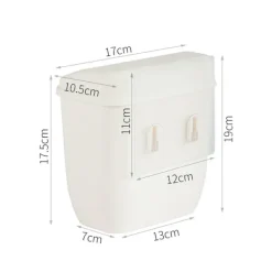 Soptunnor-Vit väggmonterad papperskorg för hushållsbruk, grossist, väggmonterad han[PL]