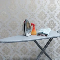 Strykjärn-Värmebeständigt dubbellagers strykbordsöverdrag i polyester - Grå[JUN] 120*37cm