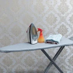 Strykjärn-Värmebeständigt Dubbellagers Polyester Strykbrädsöverdrag - Grå Grå 120*37cm