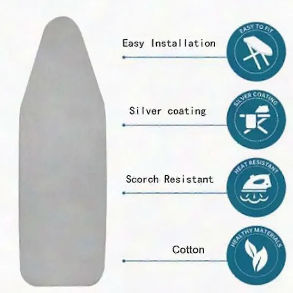 Strykjärn-Värmebeständigt Strykbrädeöverdrag - Svart