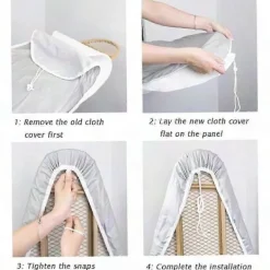 Strykjärn-Värmebeständigt Strykbrädeöverdrag - Svart