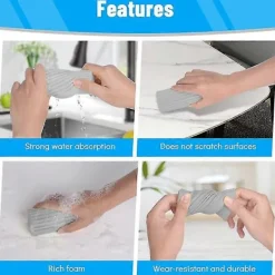Svampar & Dukar-Våt Rengöringssvamp, Disksvamp, Återanvändbar Hushållsrengöringssvamp Rengöringsverktyg