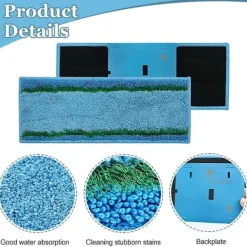 Städmoppar-Våta moppdukar för M6-serien (6110) (6012) (6112) (6113) Ultimat robotmopp Tillbehör Delar 3 st