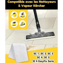Ångtvättar-Våtservetter för Kärcher ångtvättar, mikrofiberdukar för ångtvättar