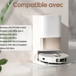 VUSZR Dammsugare & Tillbehör-12 PCS Dammsugarpåse för Dreame L10s Ultra Gen 2 / L10s Pro Ultra Heat / X30 L40 Ultra / X BORSTE OCH TILLBEHÖR TILL DAMMSUGARE