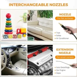 Ångtvättar-2500W Bilångare för Bilvård Högtrycks Handhållen Ångrengörare med Vattentank Portabel Elektrisk Ångrengöringsmaskin Hemmabruk-WELLNGS