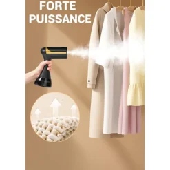 Ångtvättar-1500W Handhållen Ångare - Kraftfull Ånga på 20 Sekunder - 300ml Tank - Portabel och Resevänlig