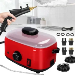Ångtvättar-2500W Handhållen ångrengörare, 1500 ml högtrycksångare för rengöring, multifunktionell bärbar ångrengöring för hemmabruk, ångrengörare för