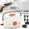 Ångtvättar-2500W Handhållen ångrengörare, 1500 ml högtrycksångare för rengöring, multifunktionell bärbar ångrengöring för hemmabruk, ångrengörare för