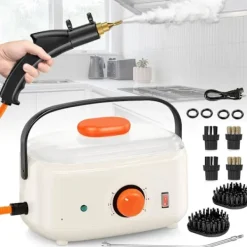 Ångtvättar-2500W Handhållen ångrengörare, 1500 ml högtrycksångare för rengöring, multifunktionell bärbar ångrengöring för hemmabruk, ångrengörare för