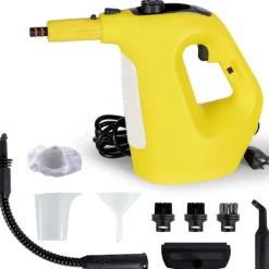 Ångtvättar-1400W Handhållen ångrengörare för hemmet, påfyllning av vatten under användning, ångrengörare med högt tryck för rengöring av klädsel, Dee