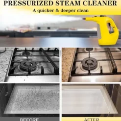 Ångtvättar-1400W Handhållen ångrengörare för hemmet, påfyllning av vatten under användning, ångrengörare med högt tryck för rengöring av klädsel, Dee