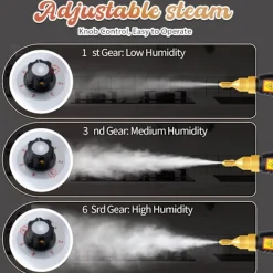 Ångtvättar-2500W Handhållen ångrengörare, högtemperaturångare för rengöring, ångrengöring för madrass, bildetaljering soffklädsel badr