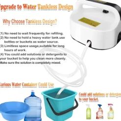 Ångtvättar-2500W Handhållen ångrengörare, högtemperaturångare för rengöring, ångrengöring för madrass, bildetaljering soffklädsel badr