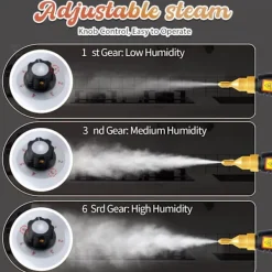 Ångtvättar-2500W Handhållen ångrengörare, högtemperaturångare för rengöring, ångrengöring för madrass, bildetaljering soffklädsel badrum (Orange-New V | Fyndiq