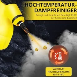Ångtvättar-1000W Handhållen Ångrengörare med 9 Tillbehör för Fläckborttagning, Fett, Bilsäten, Fönster, Soffa, 350ml Tank{hw}