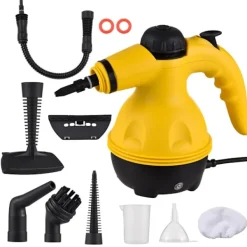 Ångtvättar-1050W Handhållen Ångrengörare, Ångare för Rengöring, 10S Snabb Uppvärmning Högtrycks Portabel Ångrengörare