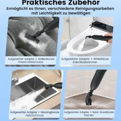 Northix Ångtvättar-1500W handhållen ångtvätt, 3 bars tryck, 1L tank