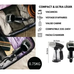 Ångtvättar-1500W 320ML handhållen plaggångare - Bärbar klädångare - Julklapp