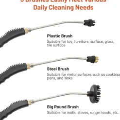 Ångtvättar-2500W ångrengörare, högtrycksångrengörare för rengöring, bärbar handhållen ångrengörare för hemmabruk, ångrengörare för bildetaljering med