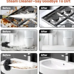 Ångtvättar-2500W ångrengörare, högtrycksångrengörare för rengöring, bärbar handhållen ångrengörare för hemmabruk, ångrengörare för bildetaljering med