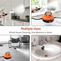 Ångtvättar-2500W ångrengörare, högtrycksångrengörare för rengöring, bärbar handhållen ångrengörare för hemmabruk, ångrengörare för bildetaljering med