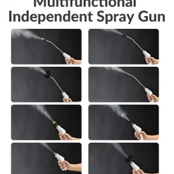 Ångtvättar-2500W Ångrengörare med Touchskärm, 1000ml Stor Kapacitet, Med 5 Olika Munstycken (Vit)