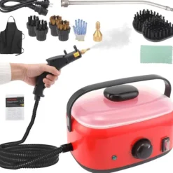 Ångtvättar-2500W Ångrengörare, 1500ML Högtrycks Handhållen Ångrengörare för Rengöring Bärbar Ångrengörare för Hem Högtemperatur Ångrengörare