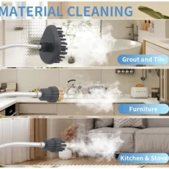 Ångtvättar-2500W Ångrengörare, 1500ML Högtrycks Handhållen Ångrengörare för Rengöring Bärbar Ångrengörare för Hem Högtemperatur Ångrengörare