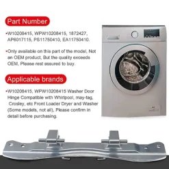 Tvättmaskiner-W10208415 Tvättmaskinsgångjärn Passar För 1872427 Ah3407069 Ea3407069 Ps3407069