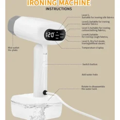 Ångtvättar-1800W Vertikal Klädångare, 330ML Vattentank, Kontor, Kompakt Mini Rese-klädångare