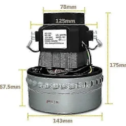 Dammsugare & Tillbehör-1500W 200V-240V 50Hz 143mm Universal Industriell Dammsugarmotor Ersättning för Vattenabsorption