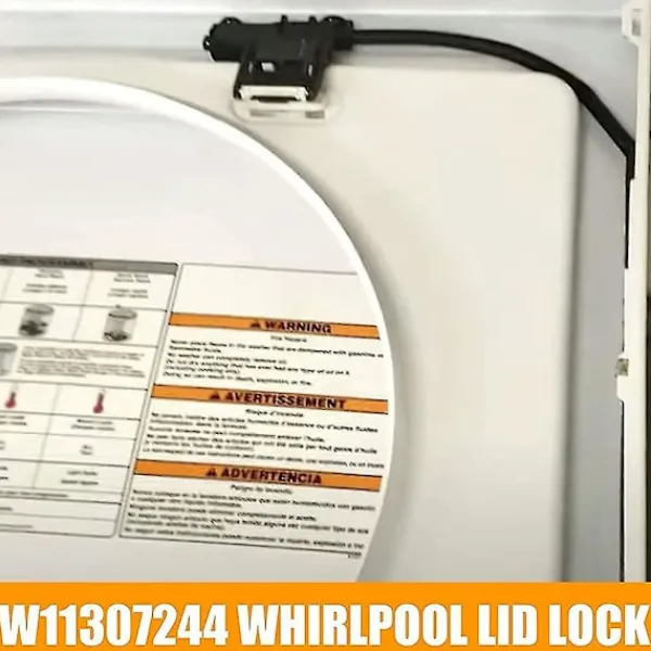 Tvättmaskiner-W11307244 W10682535 Ersättningslås för tvättmaskinslock (3 kablar) Passar för, Tvättmaskinslock Dörrlåsmontering