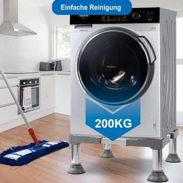 Tvättillbehör-Washing Machine Base/Washing Machine Stand with Anti Vibration Feet – Washing Machine Stand, Strong Load Capacity, Non-Slip and Practical
