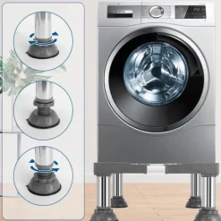 Tvättillbehör-Washing Machine Base/Washing Machine Stand with Anti Vibration Feet – Washing Machine Stand, Strong Load Capacity, Non-Slip and Practical