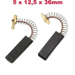 Tvättmaskiner-2x kolborstmotorkol 5x12,5x36mm för Bosch tvättmaskiner Maxx 5, Maxx 6, Maxx 7, Maxx Berlina, SilencePerfect, Tuaa, Euro-Classic 1000