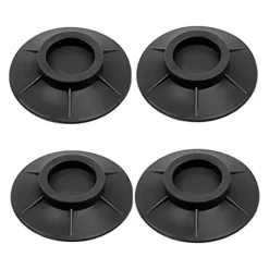 Tvättmaskiner-4x Vibrationsdämpare - Gummifötter till Tvättmaskin black