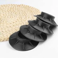 Tvättmaskiner-4x Vibrationsdämpare - Gummifötter till Tvättmaskin black