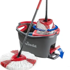 Städmoppar-YSDSY 2 st röda ersättningsmopphuvuden, universal 360 mikrofiber roterande mopp (endast mopphuvud)