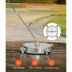 DUOKU Högtryckstvättar-Yt rengörare - - QD-XDP08 - Rostfritt stål - 395 mm - 18 L/min